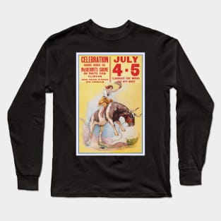 July 4th Rodeo, 1930. Vintage Poster Long Sleeve T-Shirt